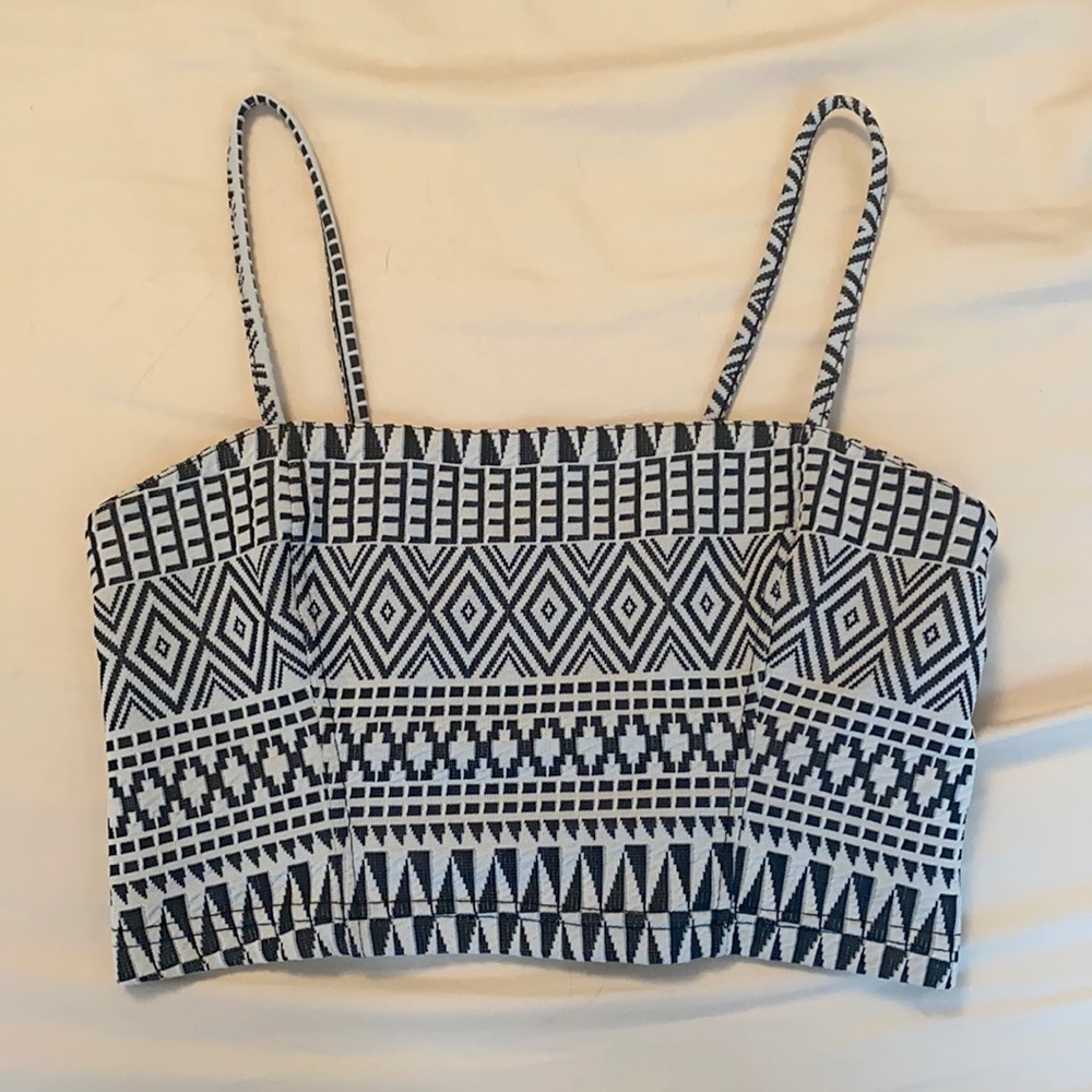 Black and White Tribal Print top from Urban Outfitters, size S
